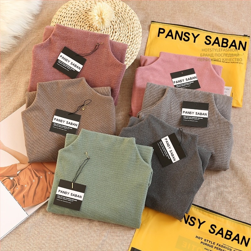 Женска тениска с дълъг ръкав от катионален велур, полиестер/спандекс смес, едноцветен модел, полу висока яка, пуловер стил