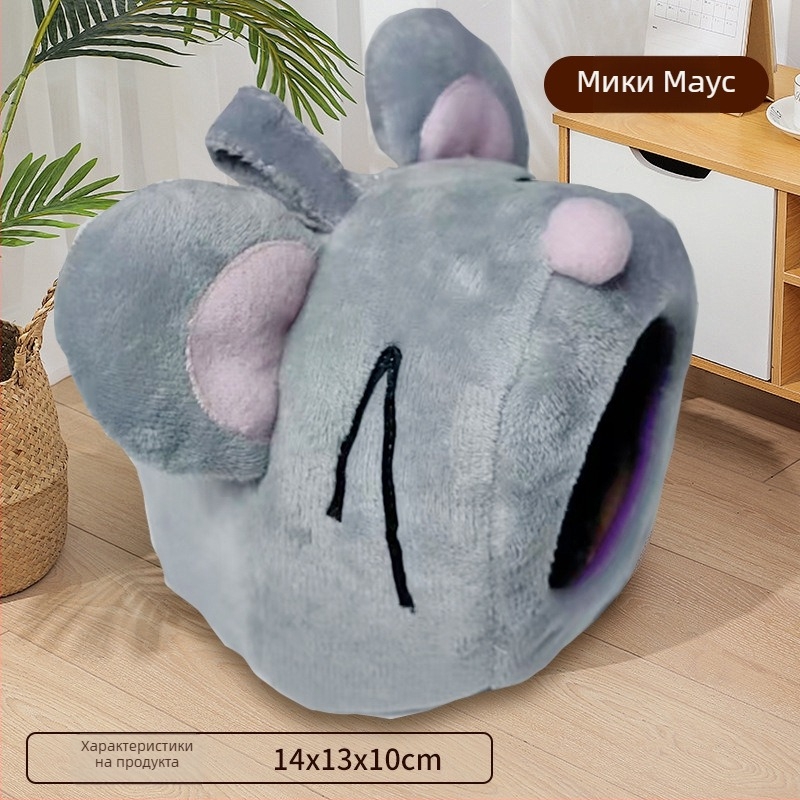 Плюшено кучешко гнездо за кучета, скрит стил, лесно за почистване