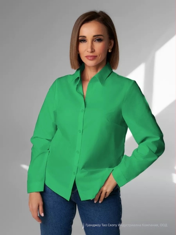 Риза, Slim Fit, 80–90% памук и под 30% полиамид, Стойка яка, Дълги ръкави, Три копчета, Лято 2024