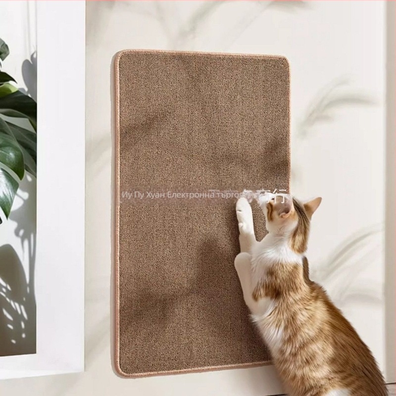 Стена-монтиран драскалник за котки и рамка за катерене, с лепило, издръжлив, нехлъзгащ се, защита за дивана