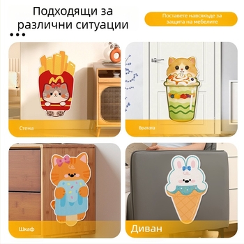 Beifu котешки драскащ стикер за стена, филц, стил карикатура, код 2211, кутия 100 броя