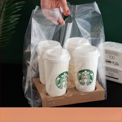 Чанта за чаши за напитки, двойно-слойна конструкция, подходяща за 1–4 чаши, опции за поднос: хартиен или бял