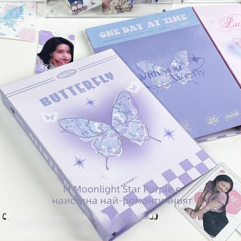 Албум за карти с четири клетки, ретро стил, ултра-здрав корпус, карикатурен стил, корица от крафт хартия