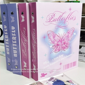 Албум за карти с четири клетки, ретро стил, ултра-здрав корпус, карикатурен стил, корица от крафт хартия