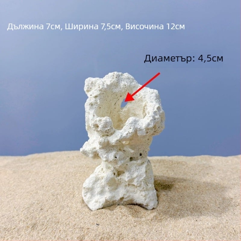 Аквариумно ландшафтно украшение – изработено от изсушени цветя, камък за озеленяване, сух ландшафт, за украса, марка Call the sea