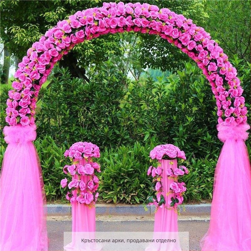 Железен сватбен арков портал със стойка за цветя – пълен комплект за сватбена украса