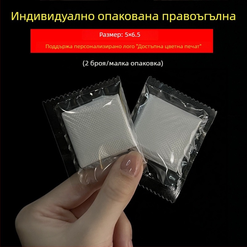 Еднократни ръкавици – хранителен клас, прозрачно, прахозащитни, дебелина 0,6 g, печат на лого