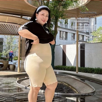 Дамски панталони за безопасност с висока талия, тънки и леки, Ice Silk тъкан, плетена материя, 77% найлон, подплата от вискоза 100%, едноцветни