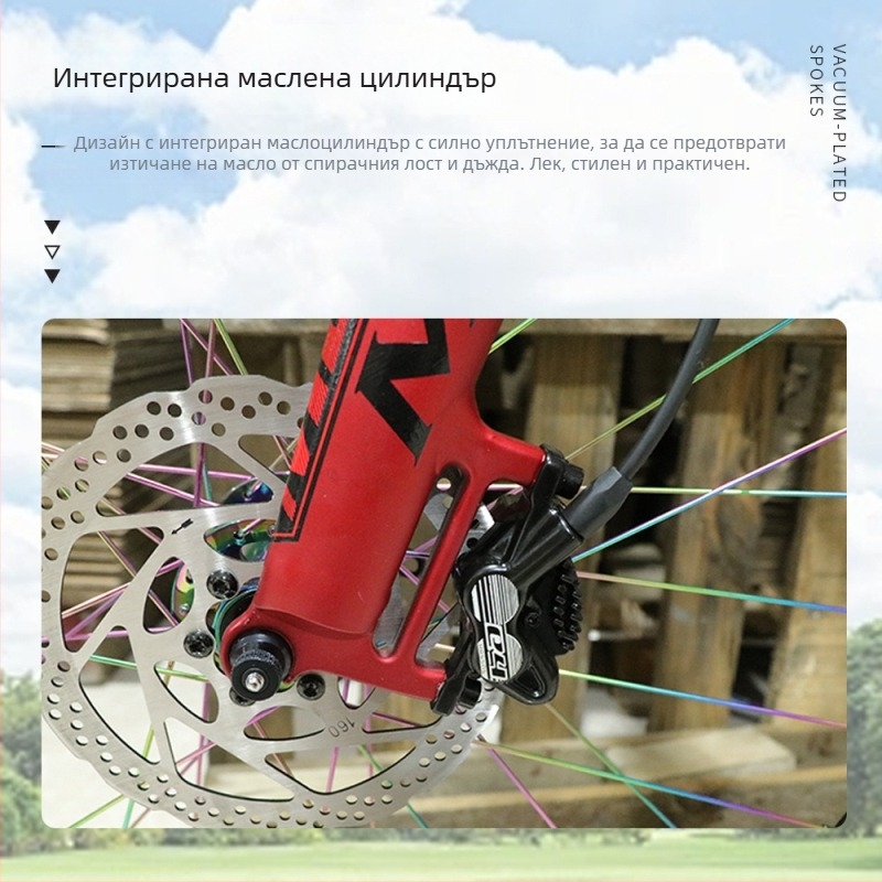 Спирачен лост за планински велосипед с хидравличен дисков спирачен механизъм E4 охлаждане, четирипистов