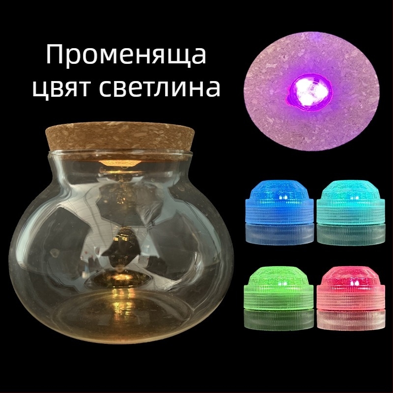 Хидропонна ваза за растения от високо боросиликатно стъкло, духана, персонализируема