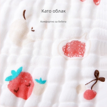 Бебешка възглавничка – чист памук, дишаща, попиваща изпотяване, карикатурен стил, подходяща за новородени до 12 месеца