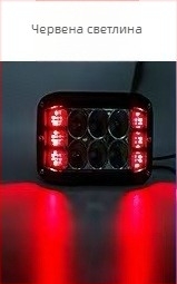 LED светлина за автомобили с три страни - 36W, 3000lm, 9-36V, алуминий