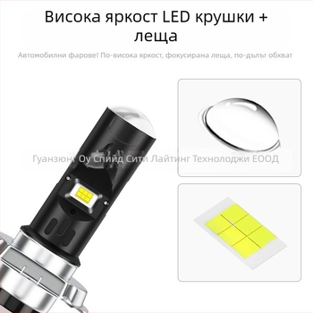 Brieyes LED фар за мотоциклет с концентрираща леща, 9-80V DC, 1440 lm, 12W, IP65