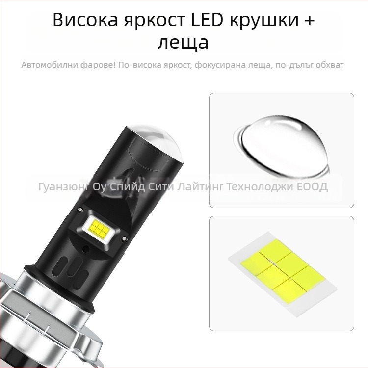 Brieyes LED фар за мотоциклет с концентрираща леща, 9-80V DC, 1440 lm, 12W, IP65
