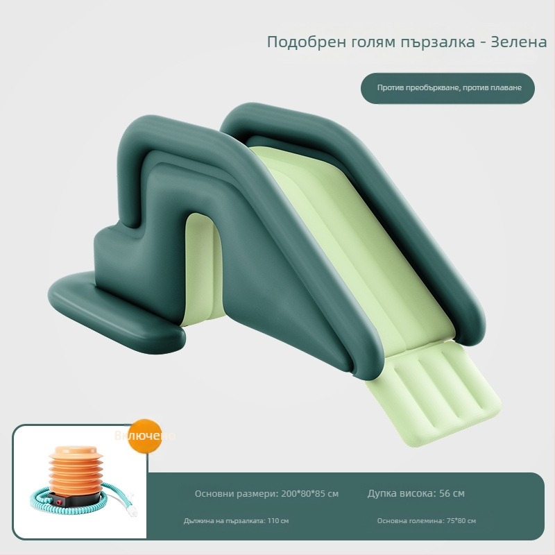 Надуваема пързалка за басейн – антипреобръщане, PVC, марка Mumu Fish, модел Inflatable Slide, предназначена за забавления на място и водни спортове