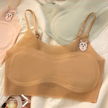 Детско тренировъчно бельо за момичета с фиксирани чашки, найлон, за 8+ години, лято 2025