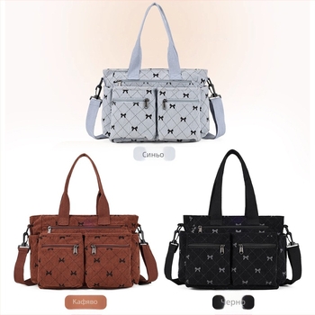 Muledi Corduroy Tote Bag — хоризонтална квадратна форма, ципово отваряне, вътрешен джоб с цип, Oxford облицовка