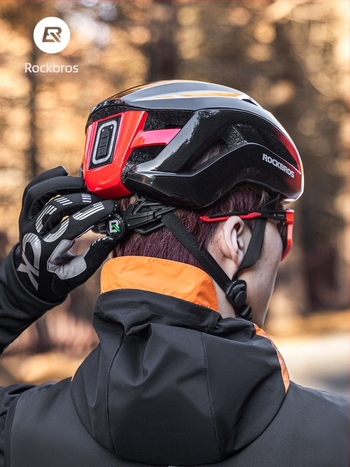 ROCKBROS Каска за велосипед с интегриран презареждаем преден фар и задно светло – PC+EPS, унисекс, за възрастни