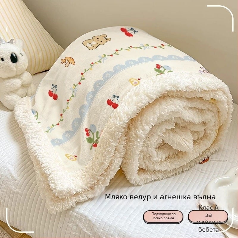 Кашмирово одеяло – леко (<300 g), за всички сезони, модерен минималистичен стил