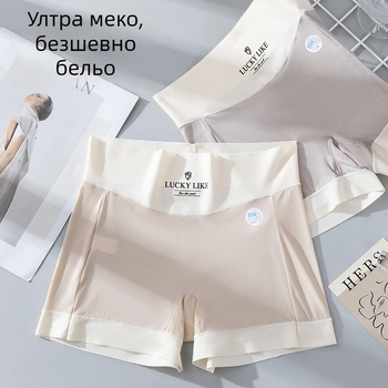 Дамски безопасни шорти за бельо – Ice Silk, плетени, средна талия, нейлон 78% с подплата от вискоза