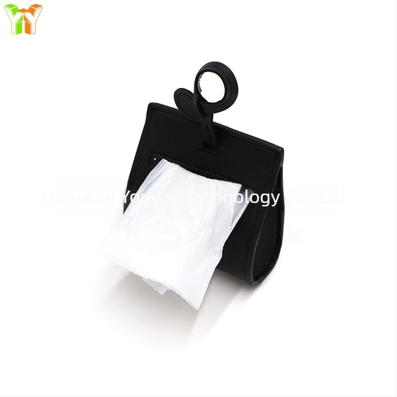 Кожена торбичка за изпражнения на кучета, Rolled стил, удебелена конструкция