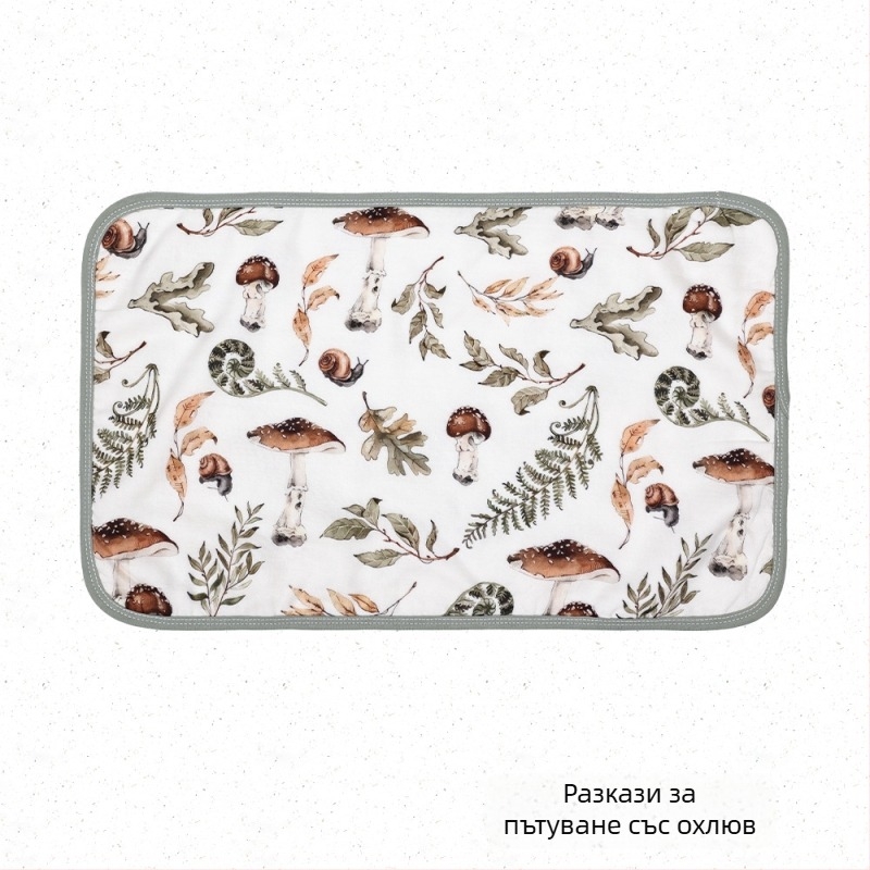 Бебешка възглавничка от марля с осем слоя и бамбуково-памучна материя, стил карикатура, подходяща за бебета и малки деца.