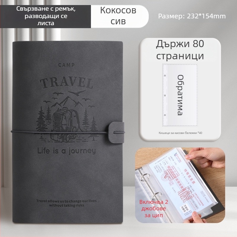 Държач за депозитни разписки 1 - PU кожа, многофункционален органайзер за депозитни разписки, скоба 232×154 мм, хартия подходяща за размер 208×103 мм, персонализация налична