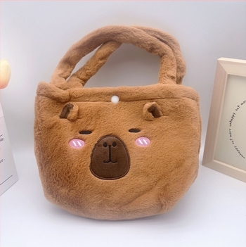 Плюшена кукла — козина от заек, PP памучен пълнеж, OEM персонализирано лого, аксесоар за детска раница