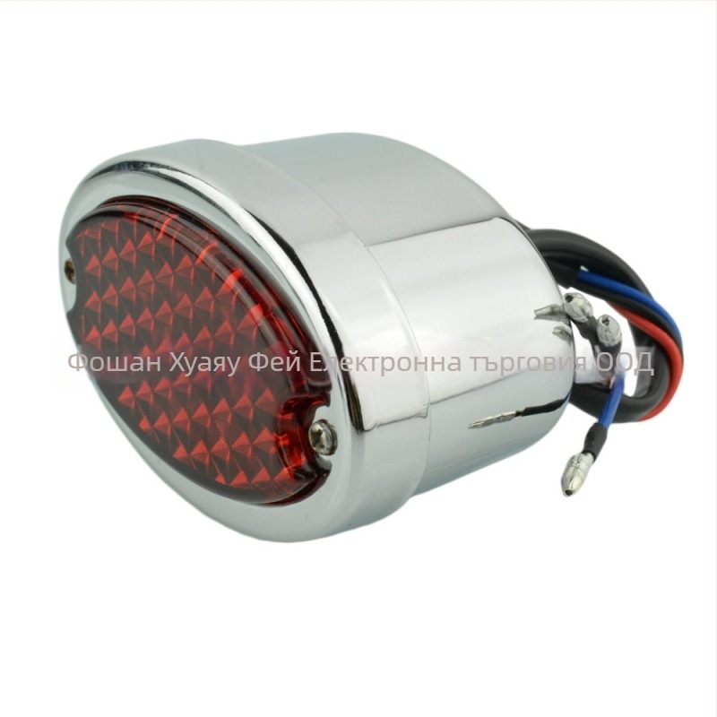 LED задно светло за електрически превозни средства, универсално овално, 12V, спирачково и предупредително осветление, марка Flying