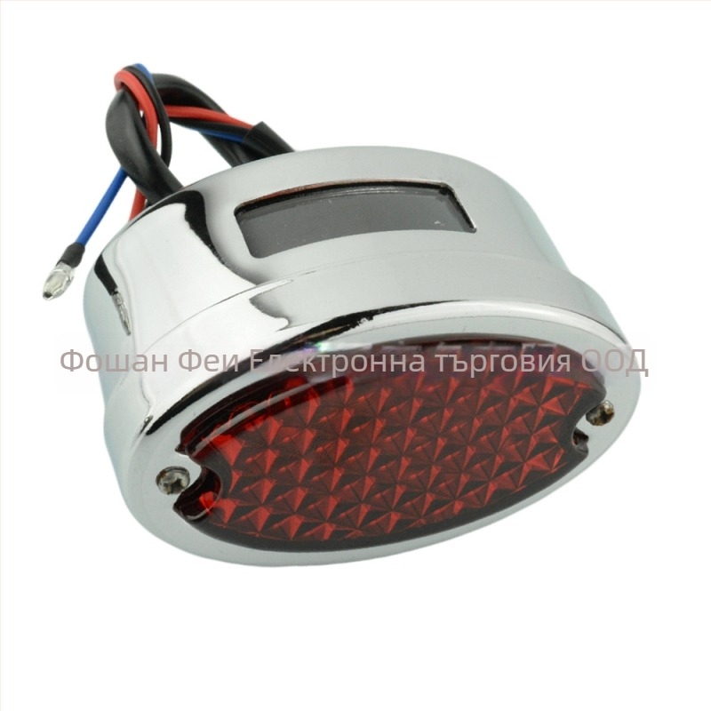 LED задно светло за електрически превозни средства, универсално овално, 12V, спирачково и предупредително осветление, марка Flying