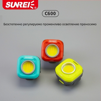 LED къмпинг лампа със силен магнитен държач, 6W, 1200mAh презареждаема, преносимо външно осветление