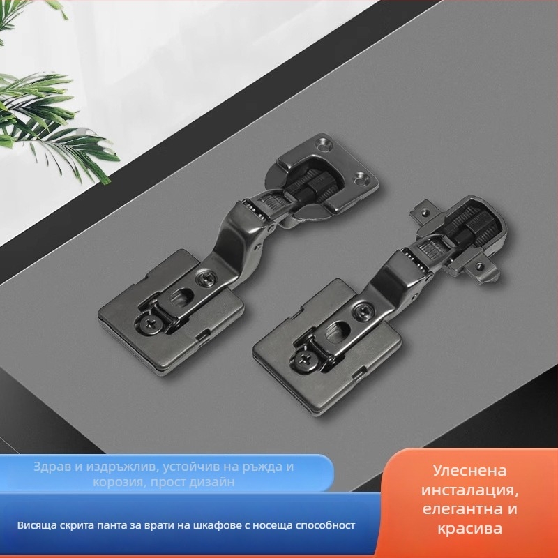 Панти за шкафове: ултра тънко рамо, хидравлично демпфиране, вградени и регулируеми за врати на шкафове, гардероби и библиотеки; Материал: студено валцована стомана; Повърхност: електропокритие