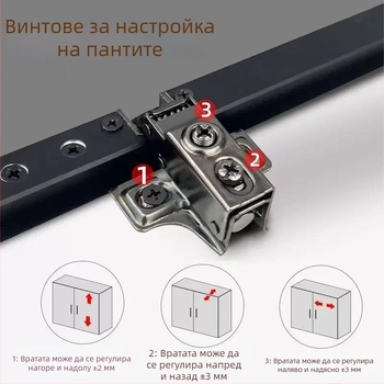 Панта за шкаф – метална, електроплатирана, дебелина 1 мм, марка Lingzhi