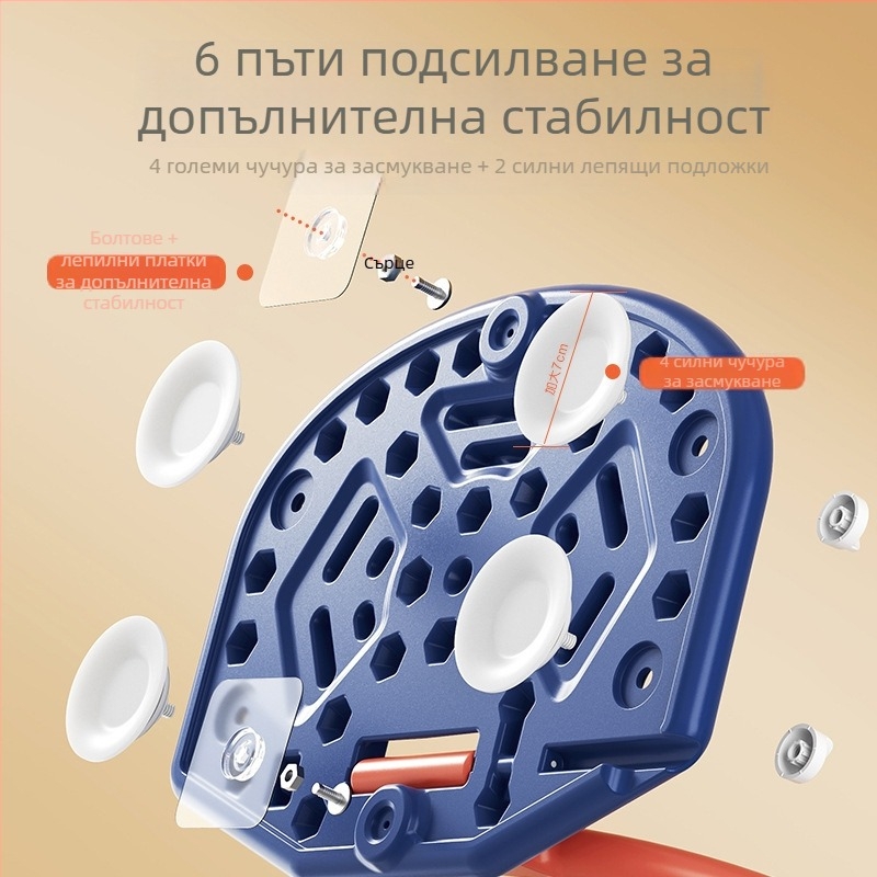 Antelope детска безшумна баскетболна врата – стенен монтаж, регулируема височина, за вътрешно и външно ползване