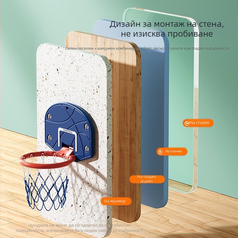 Antelope детска безшумна баскетболна врата – стенен монтаж, регулируема височина, за вътрешно и външно ползване