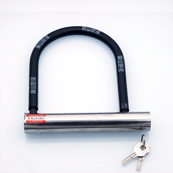 U-образен катинар за защита срещу кражба за мотори, електрически автомобили и велосипеди — стоманено тяло, марка Hero Liang Shan, тегло 1180 г