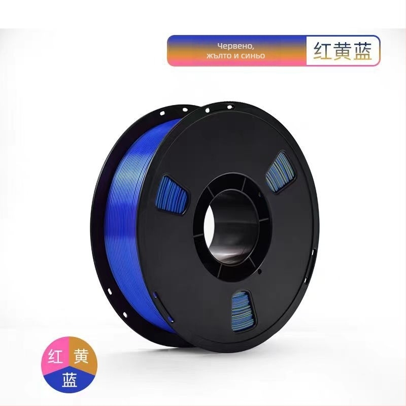 PLA Silk нишка за 3D печат със сатенена текстура; материал: PLA Silk; точност на печат: ±0,02 мм; съвместима с FDM 3D принтери; тегло: 1 кг