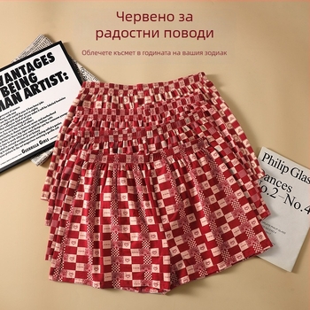 Мъжки памучни боксерки, дишащи, със средна талия, райета/каре модел, зодия 2025 година