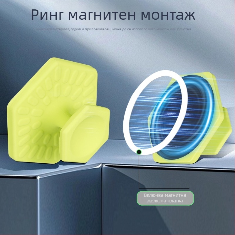 Магнитна поставка за телефон за бюро, универсален пластмасов държач