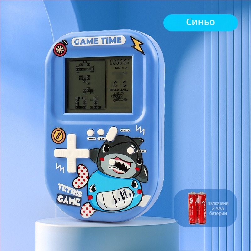 Тетрис преносима игрова конзола - оригинален софтуер за играта, ретро стил, памет 1GB, за един играч