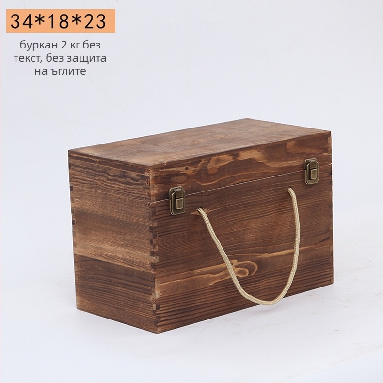 Дървена кутия за вино за две бутилки, гравирана, естествена дървесина, персонализирана облицовка, модел JXQ509