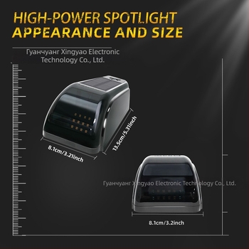 Соларна кабинна маркер светлина за покрив – 12 LED, 5W, 12V, 500 lm, ABS