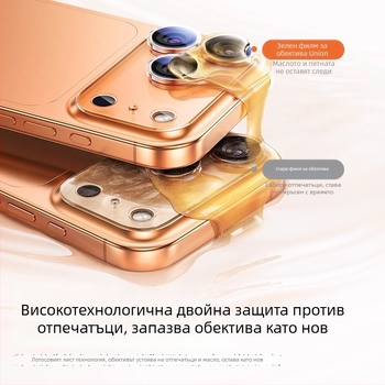 Стъклена леща за камера за iPhone 13/14 серия — 3D пълно покритие, HD яснота, прахоустойчива, антиотпечатъци