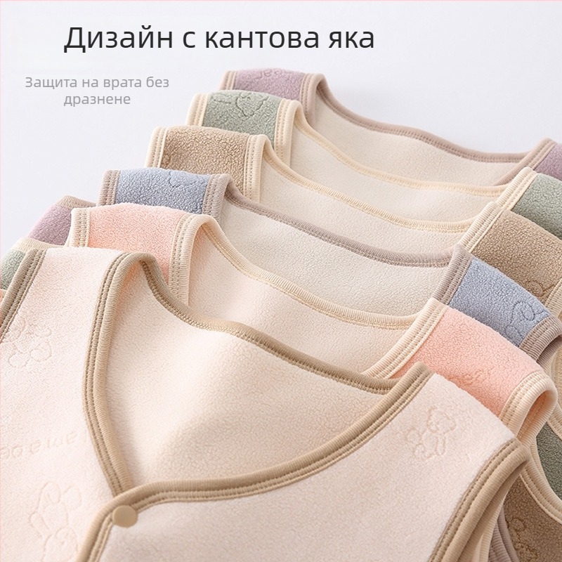 Детска дебела жилетка от памук и полиестер, стил кардиган, принт с карикатури, есен, за момичета 3–8 г