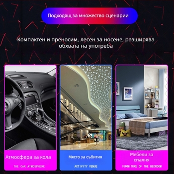 Автомобилен звездно небе LED лазерен интериорен проектор, модел XKD-11, USB захранване, материал: алуминиев сплав + ABS