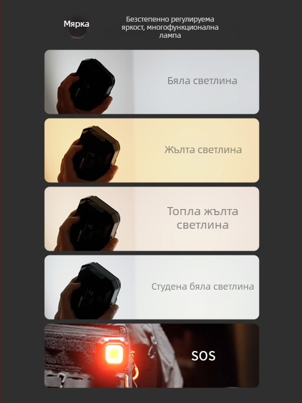 Къмпинг LED лампа с модулна конструкция и двойна светлина, презареждаща се аварийна светлина