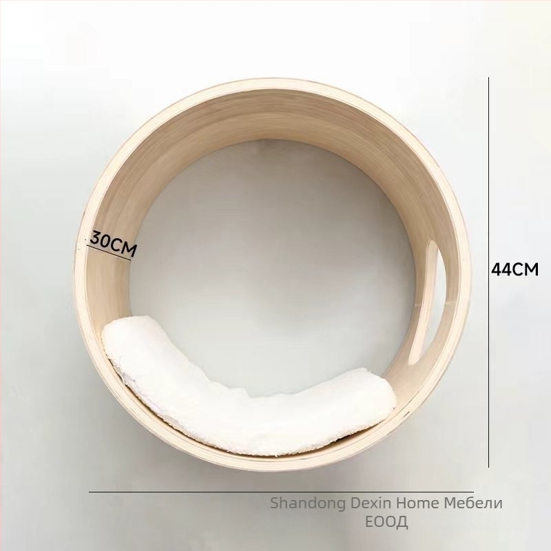 Aventurine Стенна дървена котешка катерачна конструкция с платформа за скачане, изкачваща колона, компактна форма и вградена лежанка и дъска за драскане