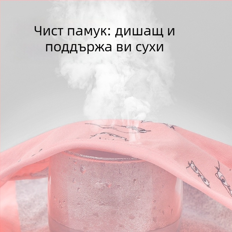 Карикатурни гащички за период за 12-годишни момичета, без протичане, дишащи антибактериални, с средна талия