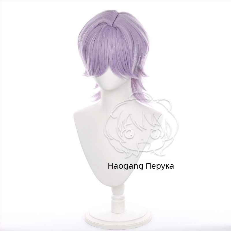 Haogang мистериозна косплей перука – къса коса, термоустойчива нишка, аниме стил