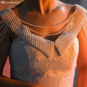 Елегантна ръчно плетена перлена тяло-верига с кристали, аксесоар за рокля VG99